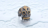 This totally Awesome & Cool Men's Gothic Carving Skull Ring is made of High Quality Stainless Steel. BUY IT NOW!! WON'T LAST!!