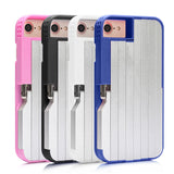 Magic Selfie Stick Case for iPhone 7 Plus / 7 / 6s / 6 Aluminum+ABS Stand Cover with Bluetooth Remote Control Phone Cases