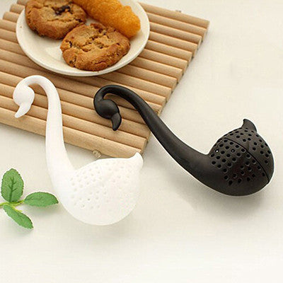 New Nolvety Gift, Plastic Swan Spoon Tea Strainer/ Infuser