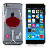 This is a  Beautiful Transparent Hard Red Wine  PC for iPhone 6, 6S, Plus, 4, 4S, 5C, 5 ,5S, SE 7 7.  Get it first,BUY NOW!!!... before she does.