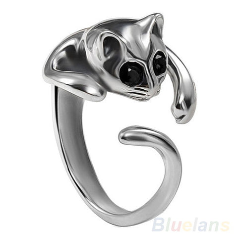 Lovely Silver Plated Kitten WITH  Crystal Eyes. ADORABLE!!