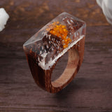 BEAUTIFUL Doreen Beads Resin Secret Ethereal Blossom Flower Wood Ring. GET YOURS TODAY!!