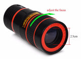 8x Zoom Optical Phone PortableTelescope with Camera Lens for iPhone Samsung HTC Huawei LG Sony Etc