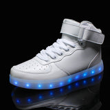 wholesale led men shoes luminous neon basket casual homme shoes high glowing with Usb charge light up simulation sole for adults