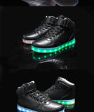 wholesale led men shoes luminous neon basket casual homme shoes high glowing with Usb charge light up simulation sole for adults