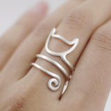For all the CAT LOVERS!!! Check out this Awesome Sterling Silver  Adjustable Twine Ring,  Show your love!! BUY NOW!!